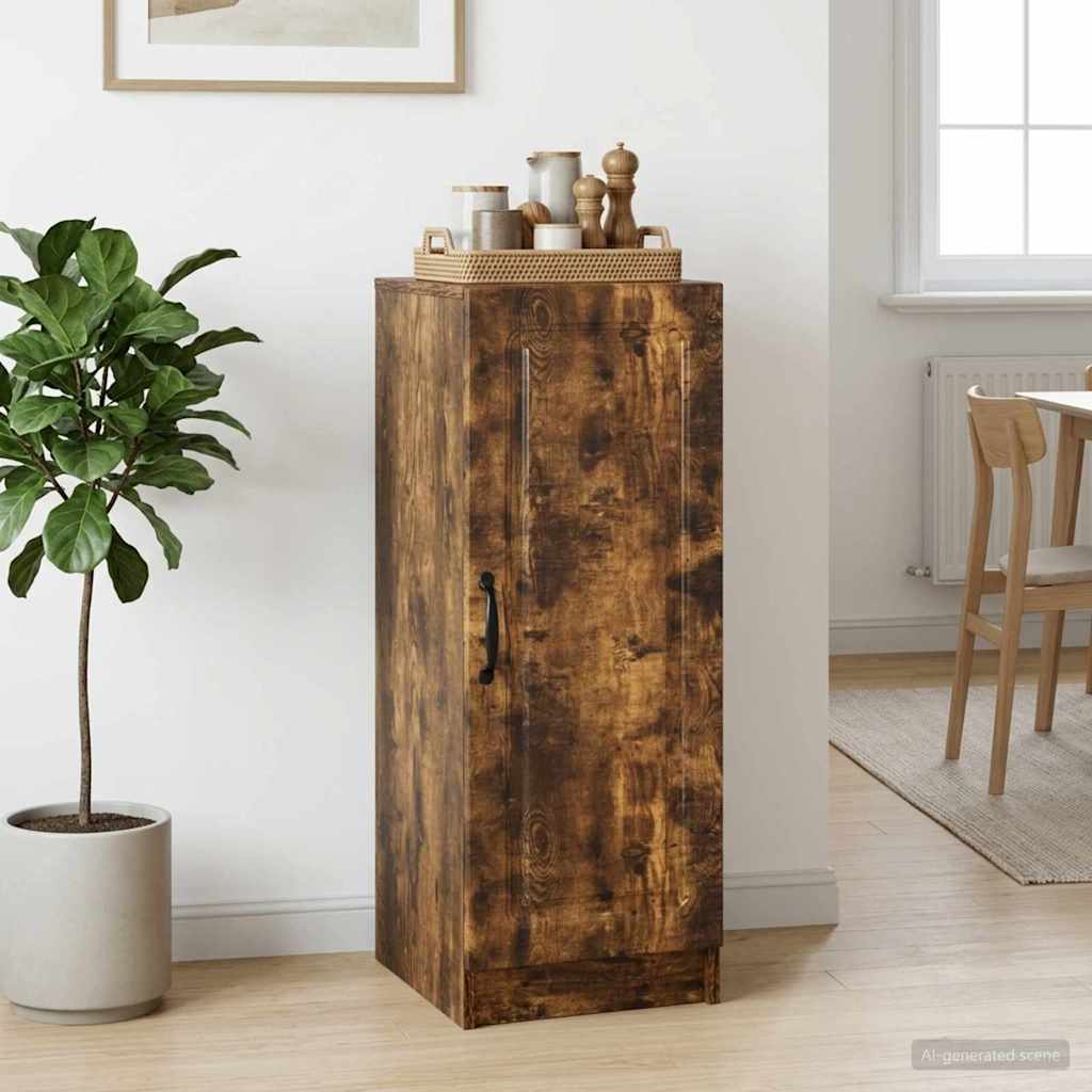 vidaXL Sideboard Smoked Oak 33 x 34.5 x 87 cm Engineered Wood 4