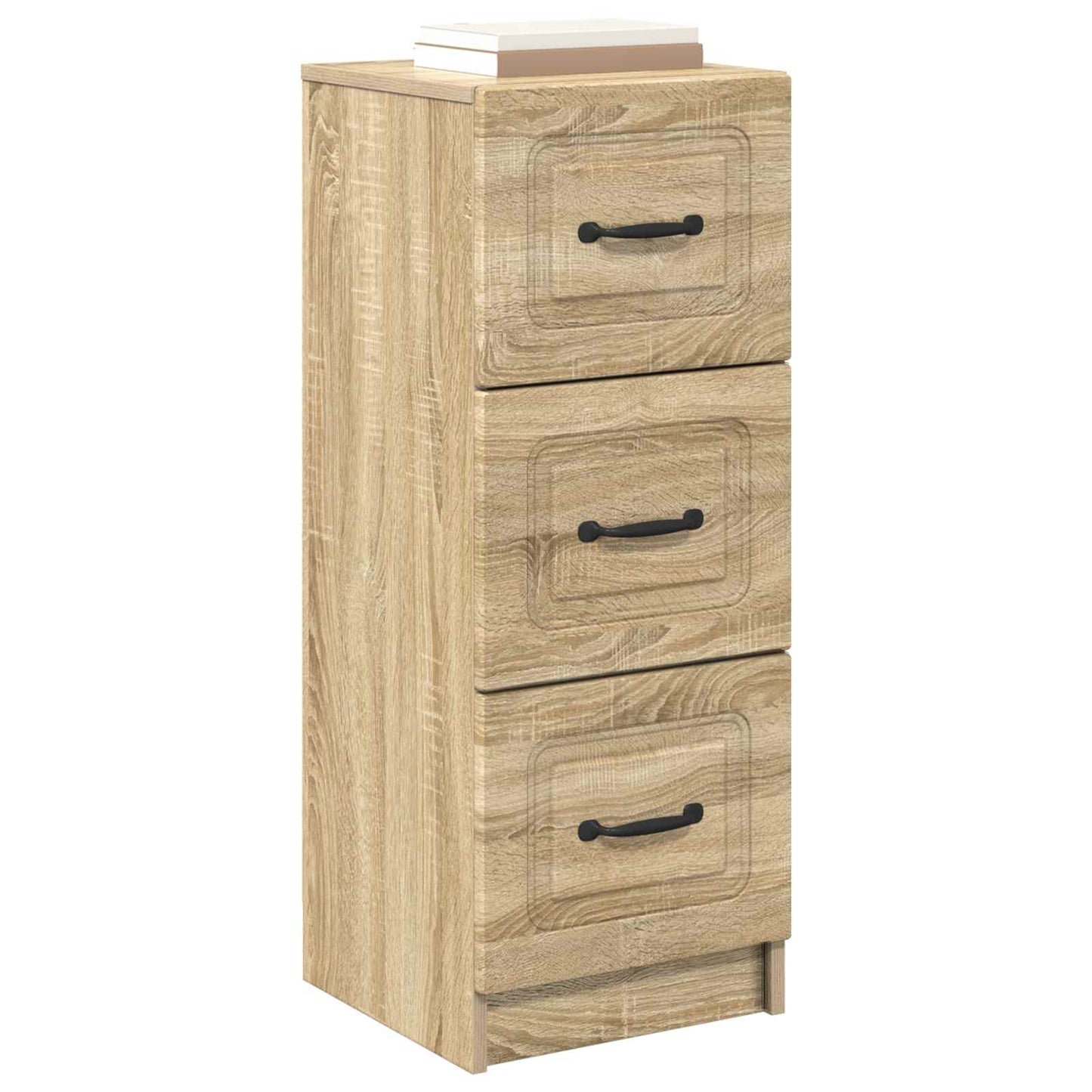 vidaXL Drawer Cabinet Sonoma Oak 33 x 34.5 x 87 cm Engineered Wood 3