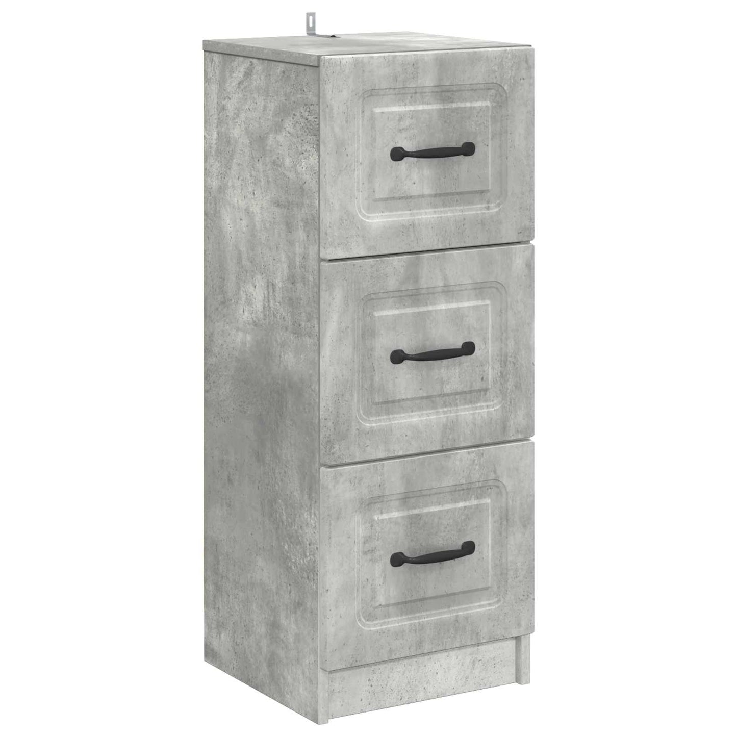 vidaXL Drawer Cabinet Concrete Grey 33 x 34.5 x 87 cm Engineered Wood 2