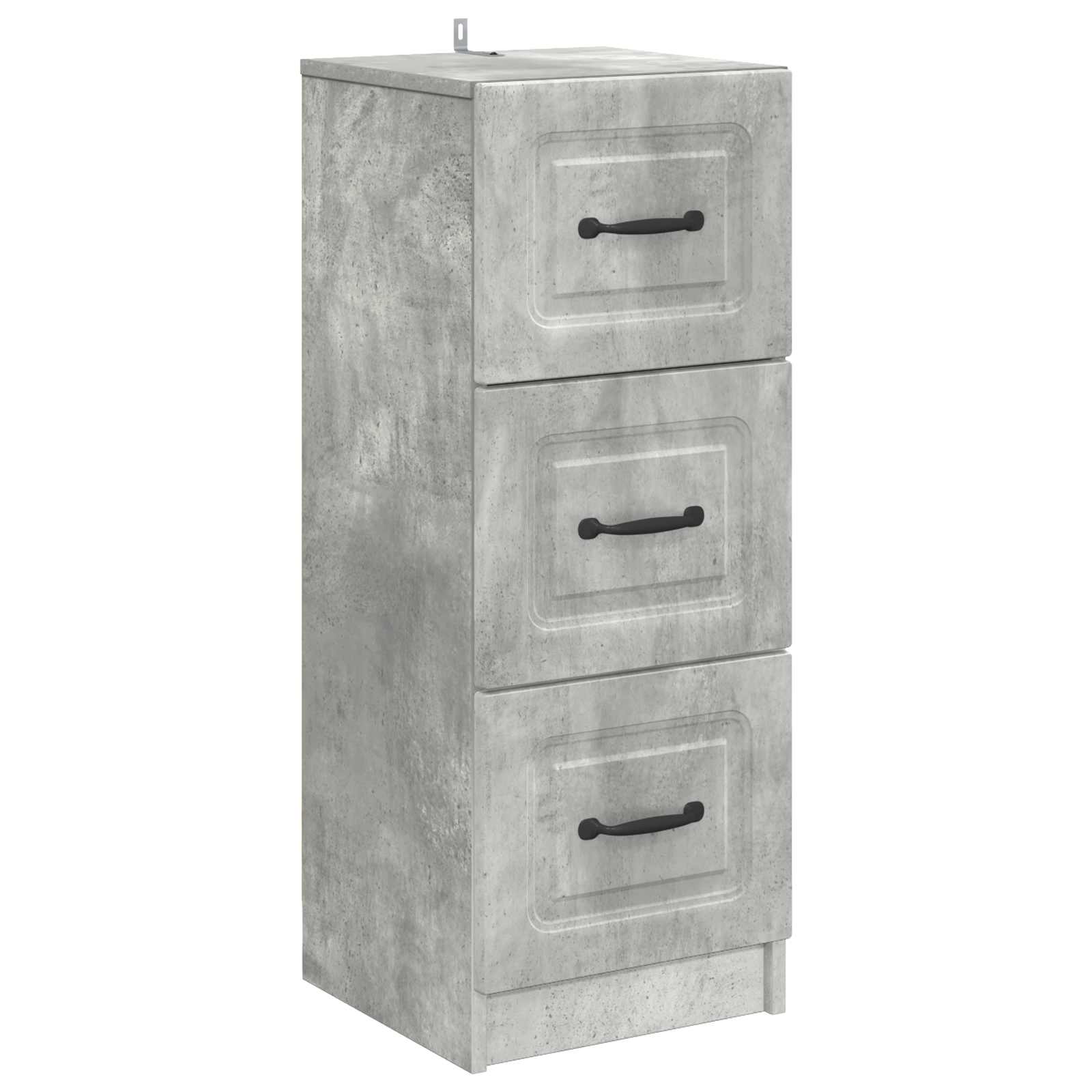 vidaXL Drawer Cabinet Concrete Grey 33 x 34.5 x 87 cm Engineered Wood 2