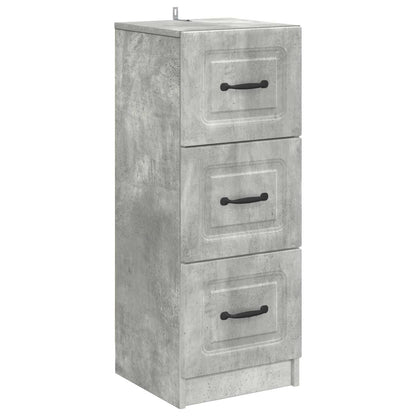vidaXL Drawer Cabinet Concrete Grey 33 x 34.5 x 87 cm Engineered Wood 2