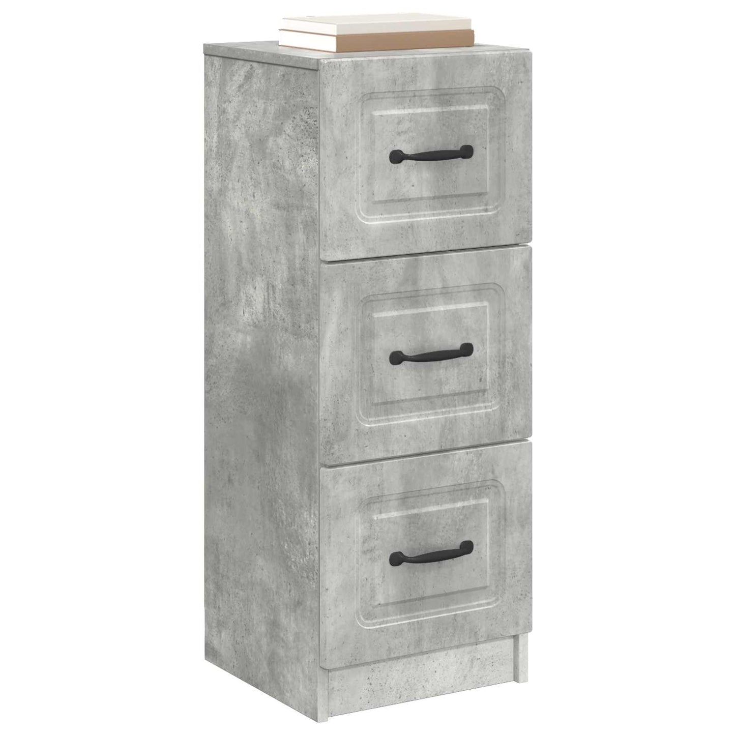 vidaXL Drawer Cabinet Concrete Grey 33 x 34.5 x 87 cm Engineered Wood 3