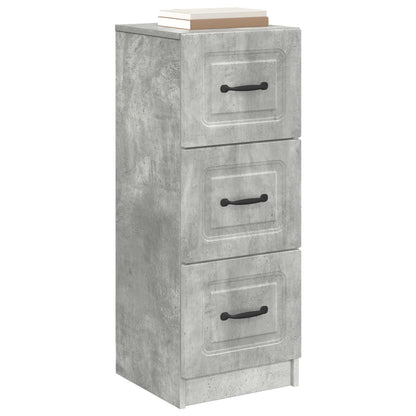 vidaXL Drawer Cabinet Concrete Grey 33 x 34.5 x 87 cm Engineered Wood 3