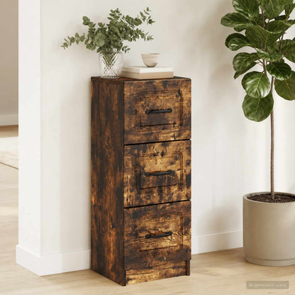 Drawer Cabinet 33 x 34.5 x 87 cm Engineered Wood Smoked oak