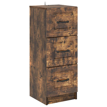 Drawer Cabinet 33 x 34.5 x 87 cm Engineered Wood Smoked oak
