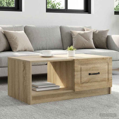 vidaXL Coffee Table Sonoma Oak 90 x 50 x 37 cm Engineered Wood 1