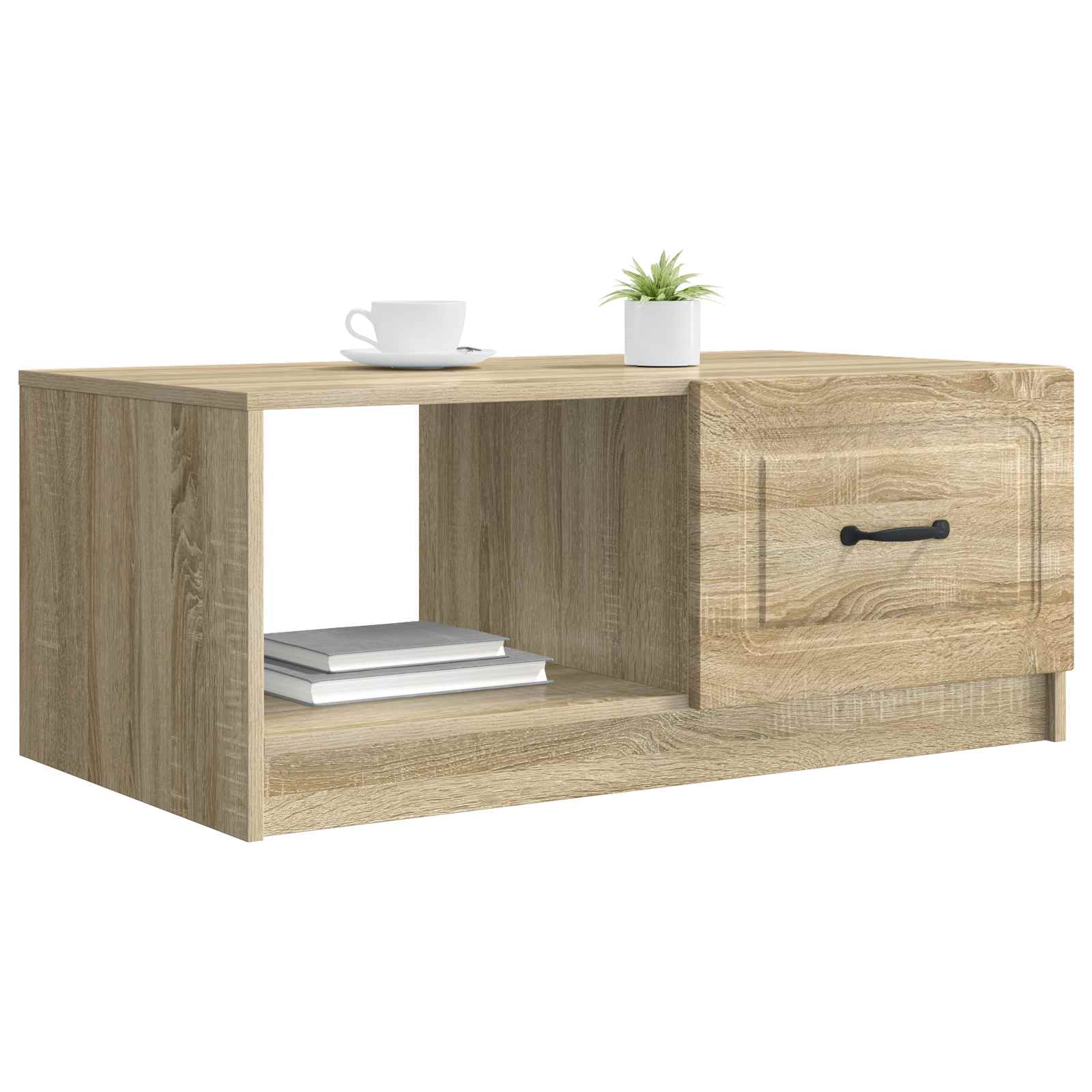 vidaXL Coffee Table Sonoma Oak 90 x 50 x 37 cm Engineered Wood 3
