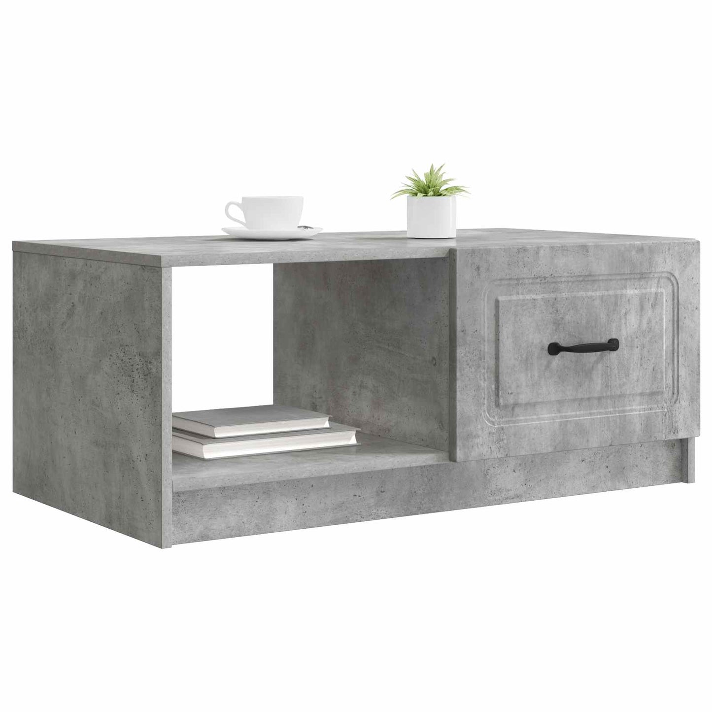 vidaXL Coffee Table Concrete Grey 90 x 50 x 37 cm Engineered Wood 3