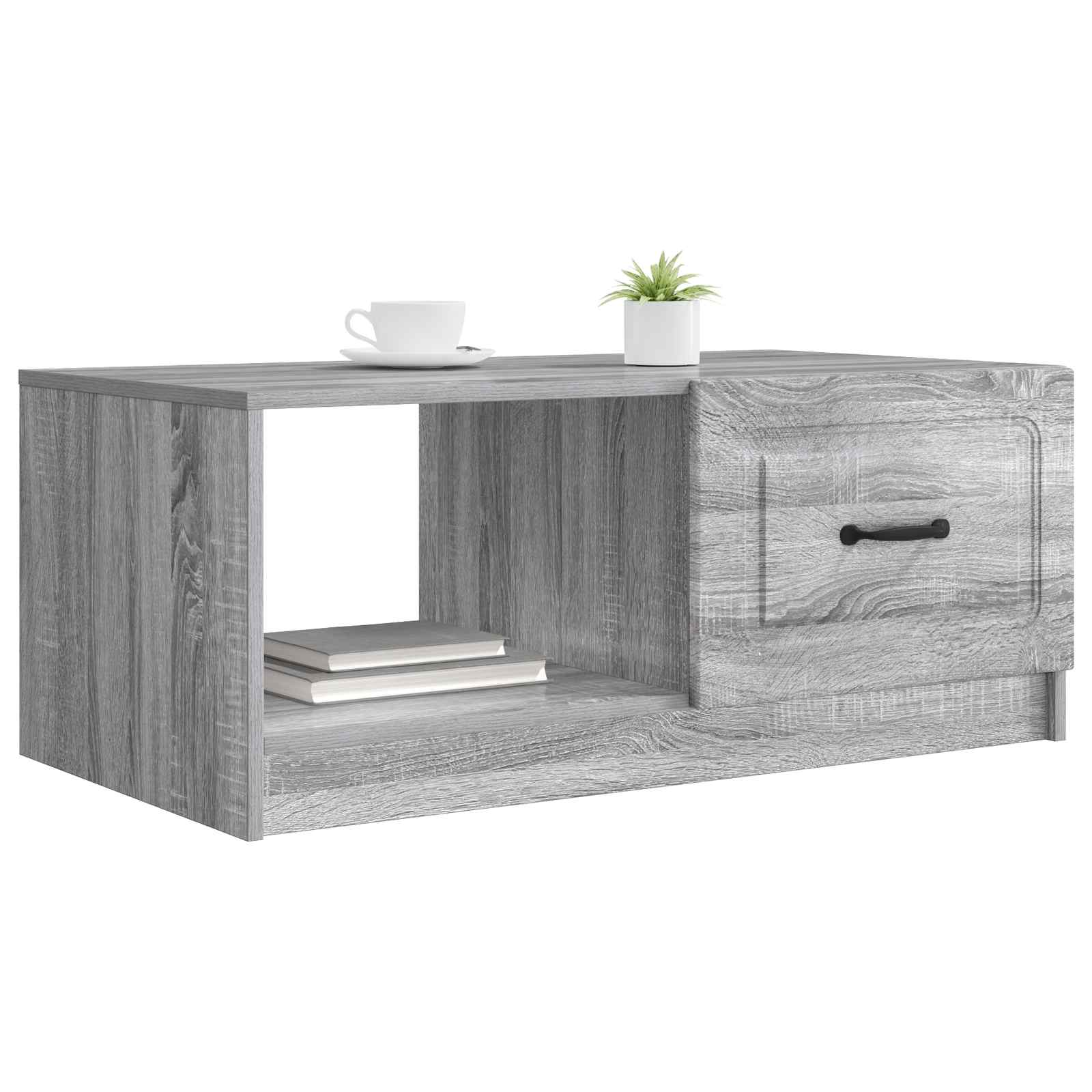 vidaXL Coffee Table Grey Sonoma 90 x 50 x 37 cm Engineered Wood 3