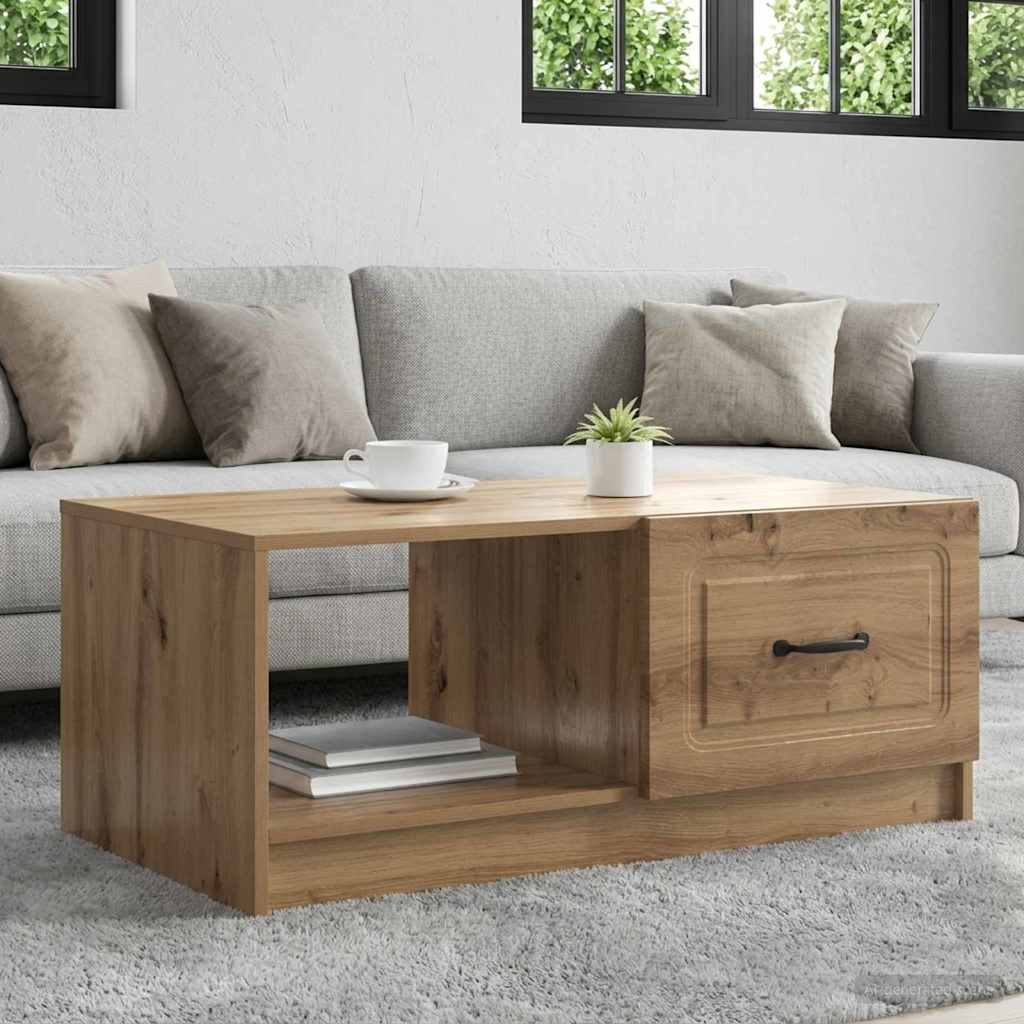 vidaXL Coffee Table Artisan Oak 90 x 50 x 37 cm Engineered Wood 1
