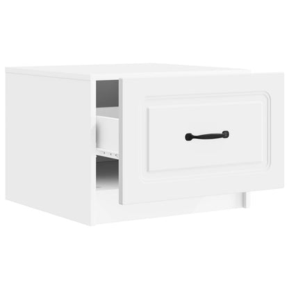 vidaXL Coffee Table with Drawer White 49 x 50 x 37 cm Engineered Wood 4