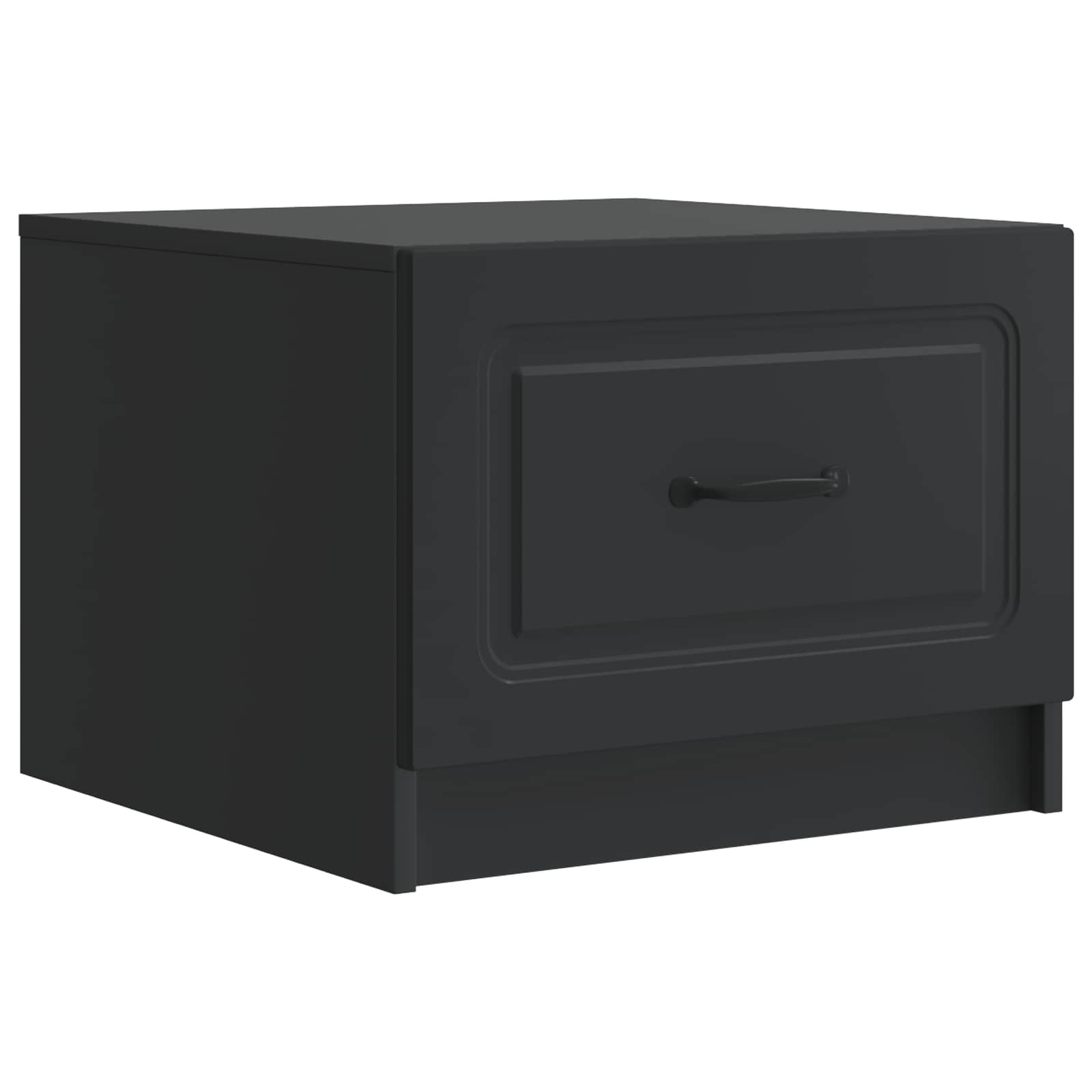 vidaXL Coffee Table Black 49 x 50 x 37 cm Engineered Wood 2