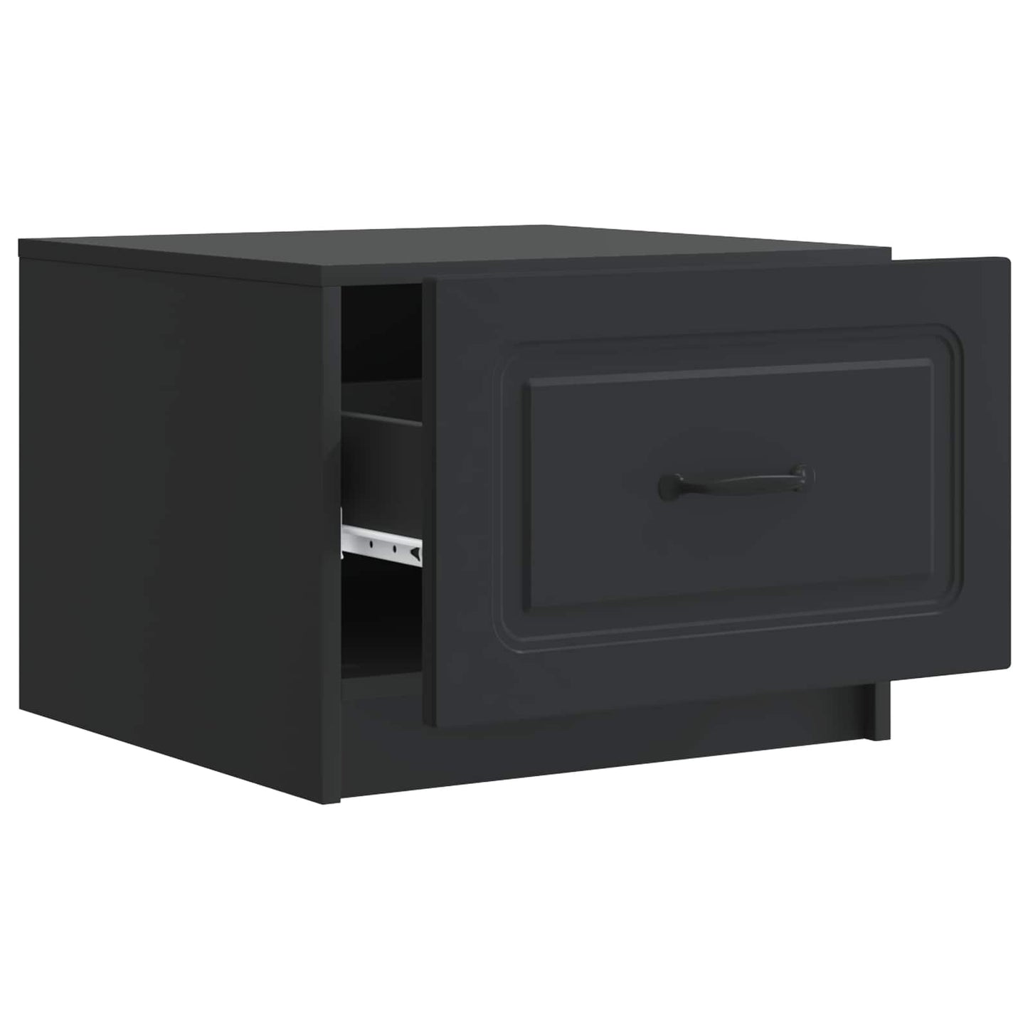 vidaXL Coffee Table Black 49 x 50 x 37 cm Engineered Wood 4