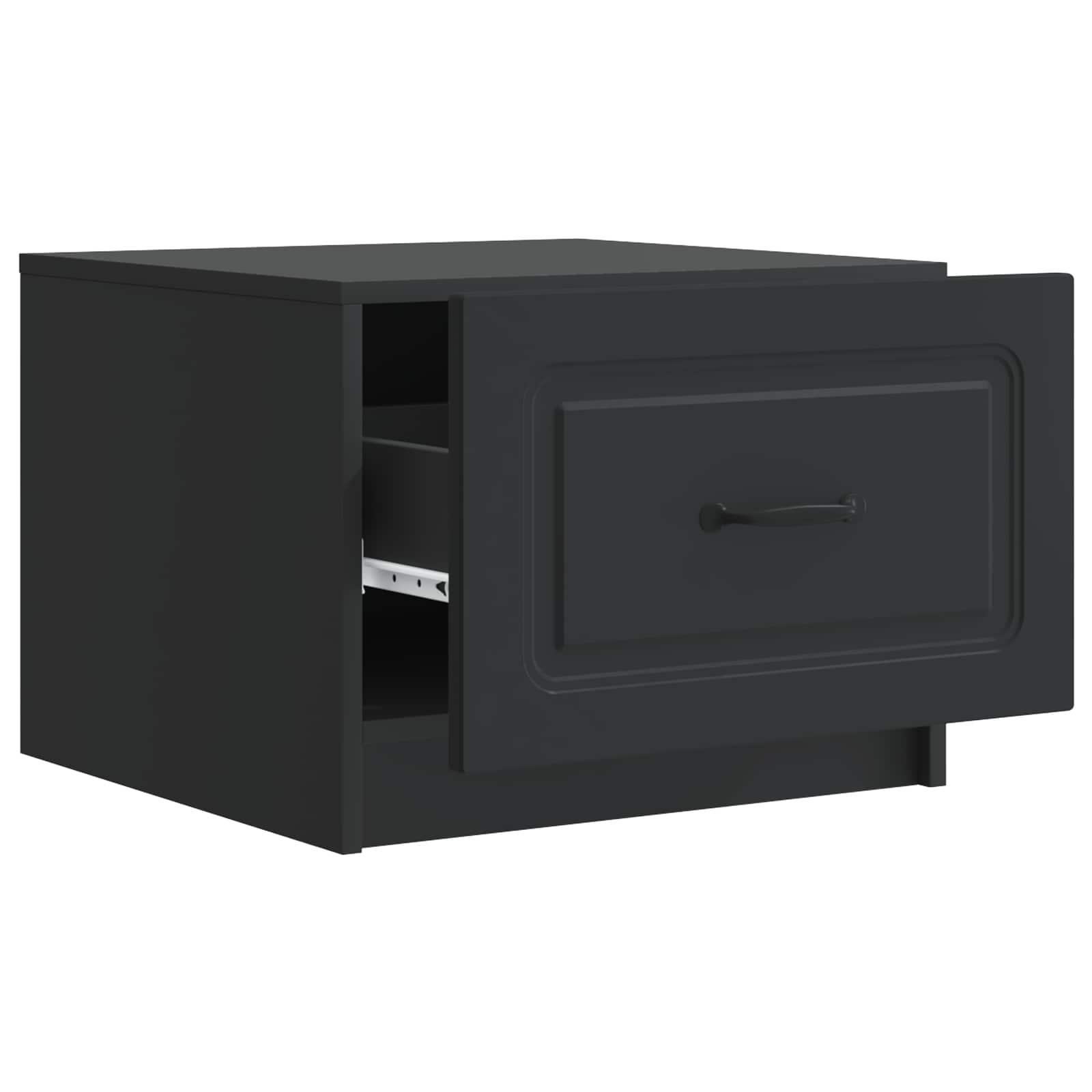 vidaXL Coffee Table Black 49 x 50 x 37 cm Engineered Wood 4