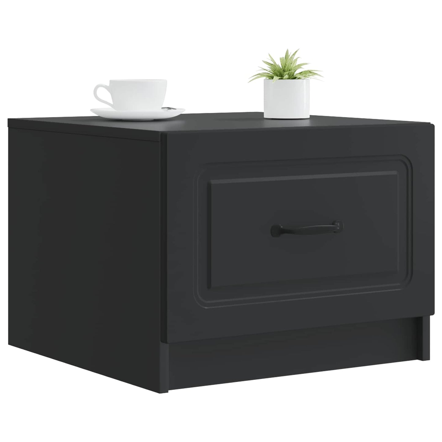 vidaXL Coffee Table Black 49 x 50 x 37 cm Engineered Wood 3
