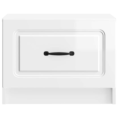 vidaXL Coffee Table High Gloss White 49 x 50 x 37 cm Engineered Wood 5