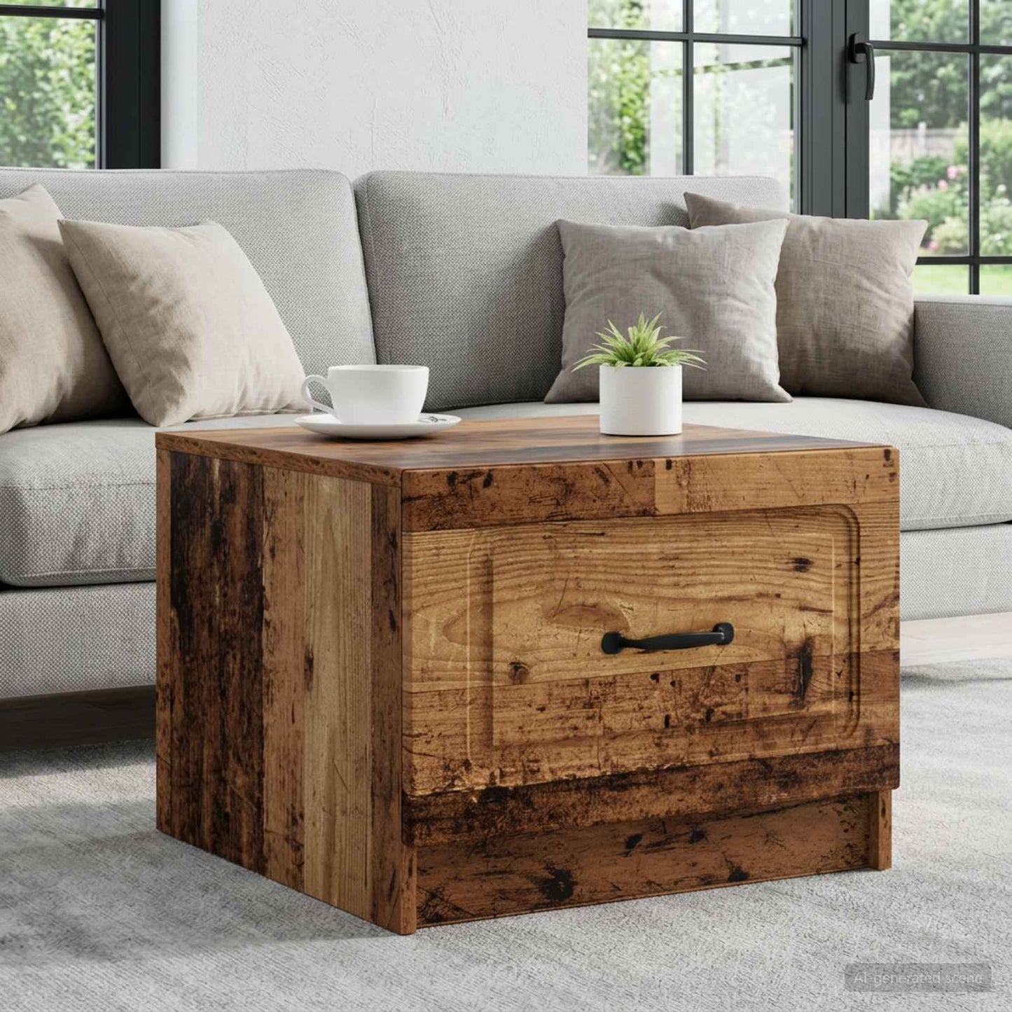 vidaXL Coffee Table Old Wood 49 x 50 x 37 cm Engineered Wood 1