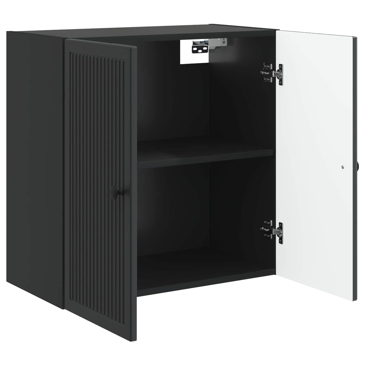 vidaXL Wall-Mounted Cabinet Black 59 x 31 x 60 cm Engineered Wood 3