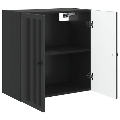 vidaXL Wall-Mounted Cabinet Black 59 x 31 x 60 cm Engineered Wood 3