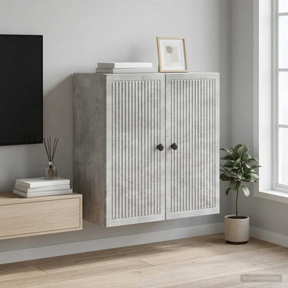 vidaXL Wall-Mounted Cabinet Concrete Grey 59 x 31 x 60 cm 1
