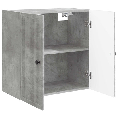 vidaXL Wall-Mounted Cabinet Concrete Grey 59 x 31 x 60 cm 3