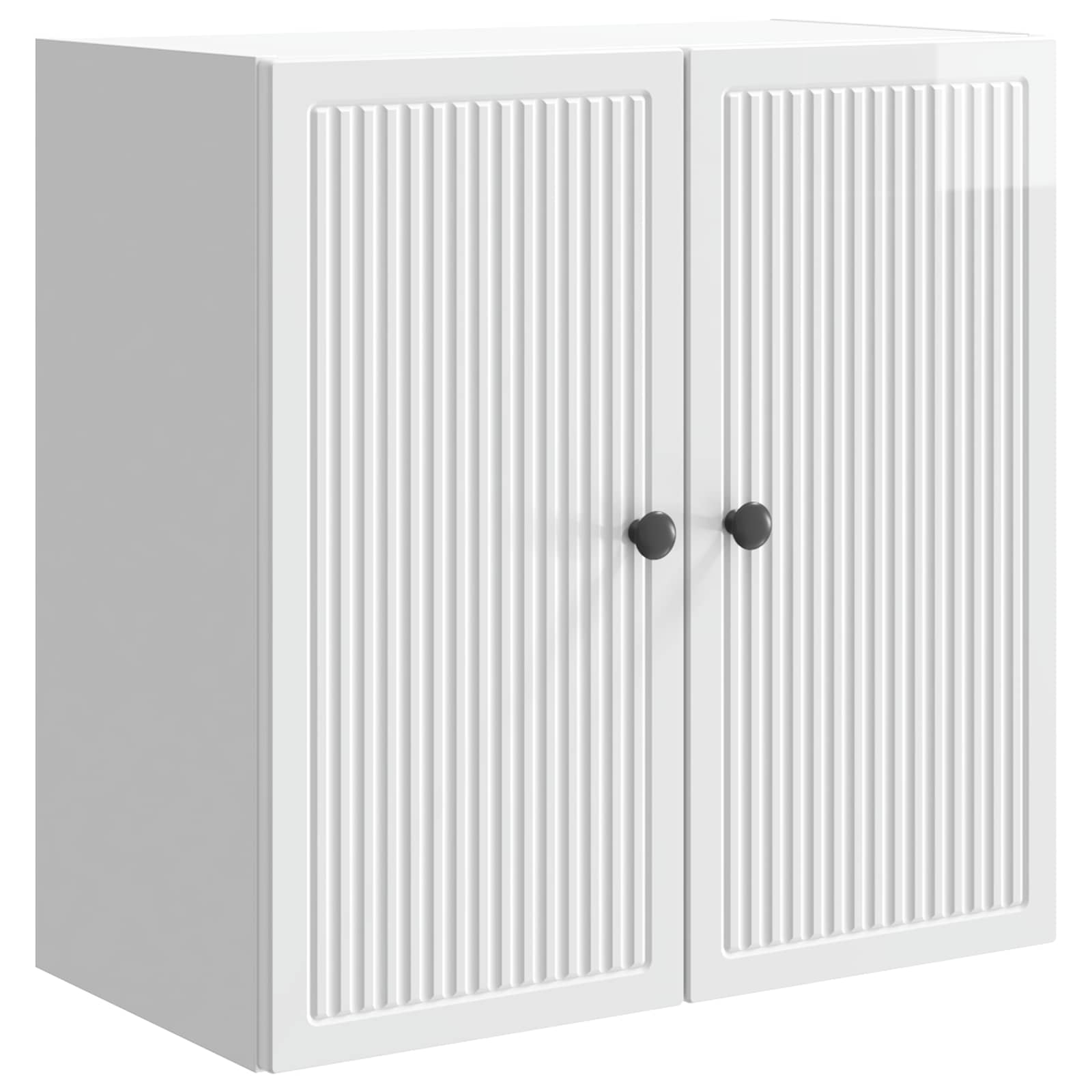 vidaXL Wall-Mounted Cabinet High Gloss White 59 x 31 x 60 cm 2