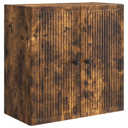 vidaXL Wall-Mounted Cabinet Smoked Oak 59 x 31 x 60 cm Engineered Wood 2