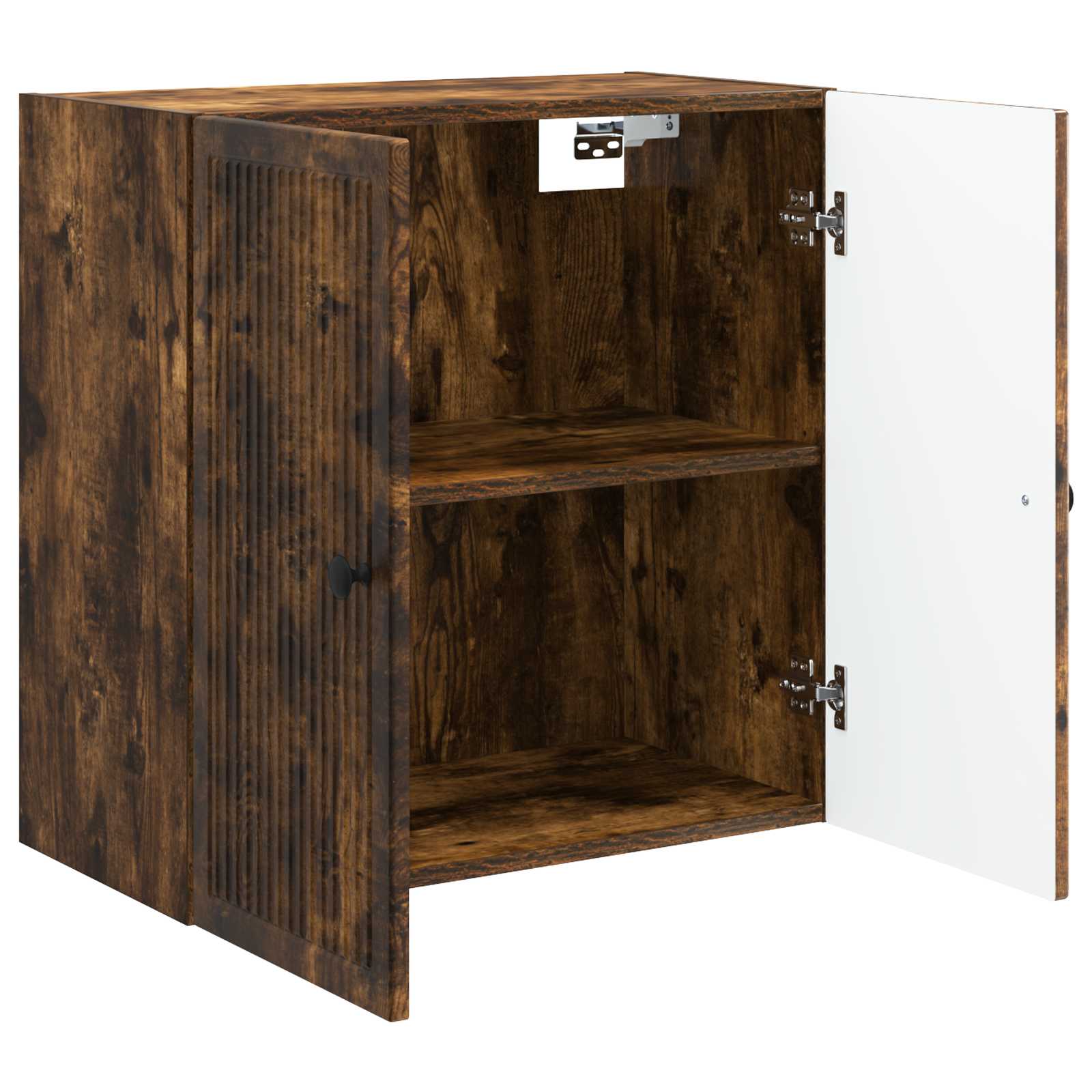 vidaXL Wall-Mounted Cabinet Smoked Oak 59 x 31 x 60 cm Engineered Wood 3