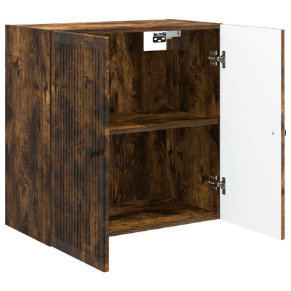 vidaXL Wall-Mounted Cabinet Smoked Oak 59 x 31 x 60 cm Engineered Wood 3