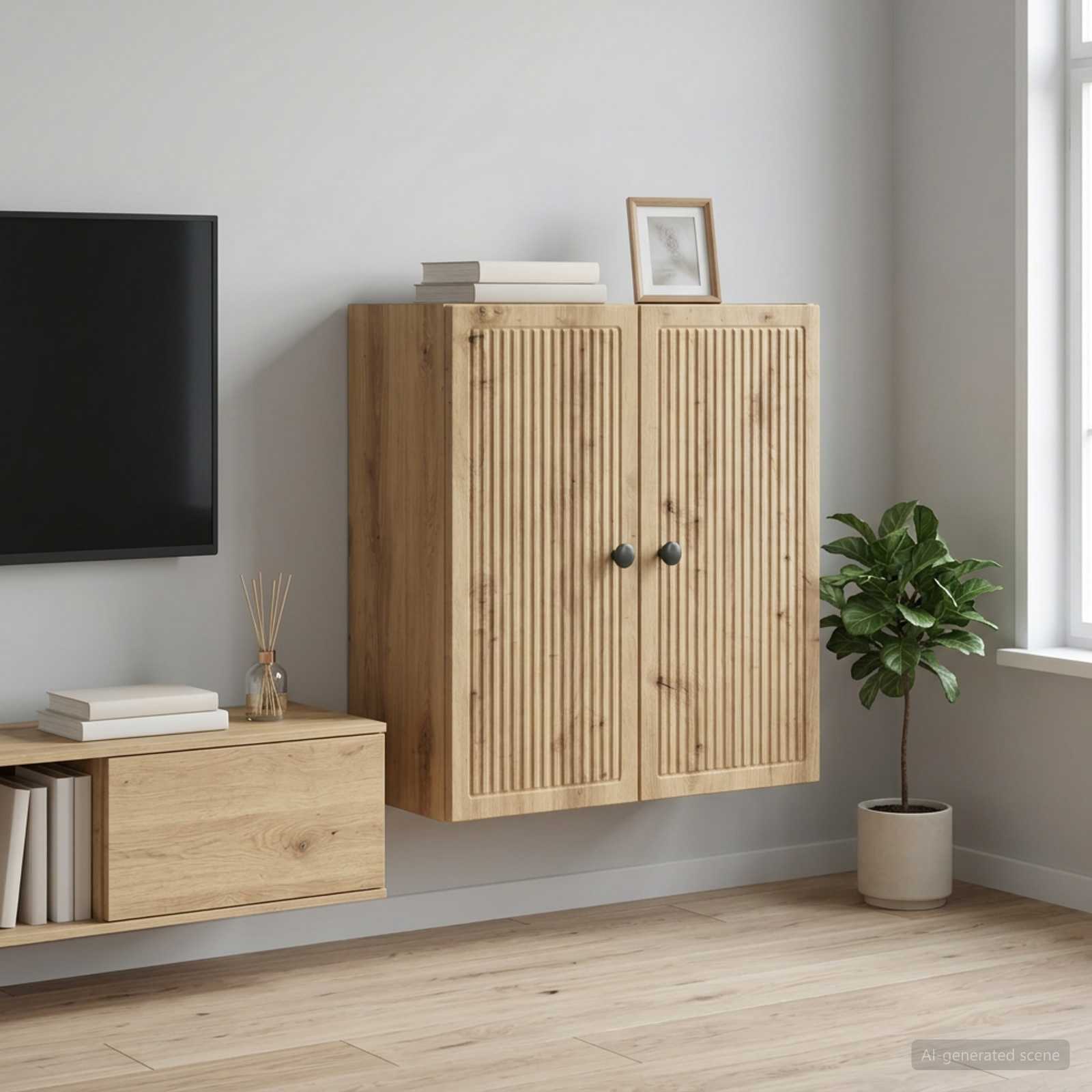 vidaXL Wall-Mounted Cabinet 59 x 31 x 60 cm Engineered Wood 1