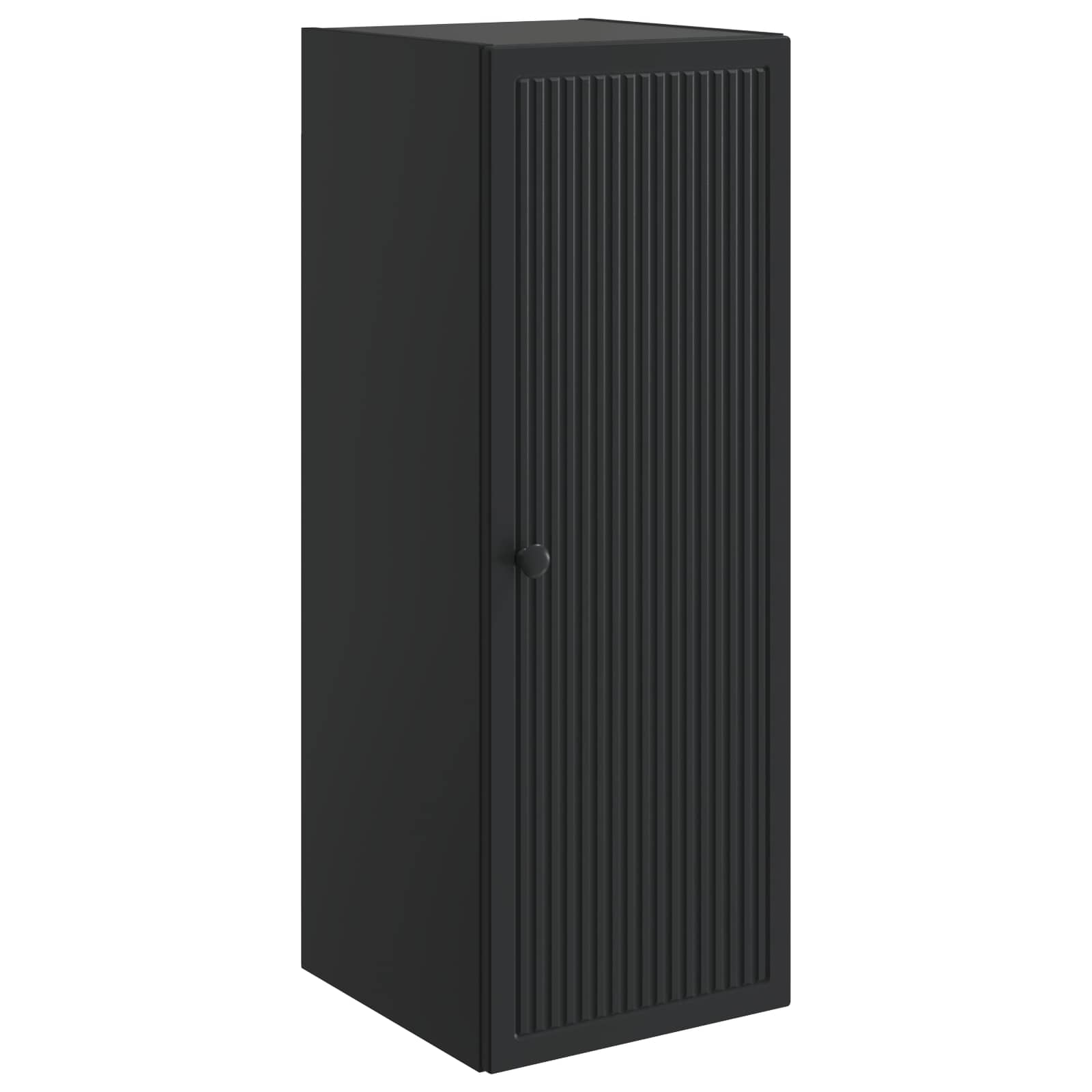 vidaXL Wall-Mounted Cabinet Black 33 x 34.5 x 90 cm Engineered Wood 2