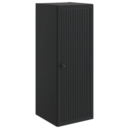 vidaXL Wall-Mounted Cabinet Black 33 x 34.5 x 90 cm Engineered Wood 2