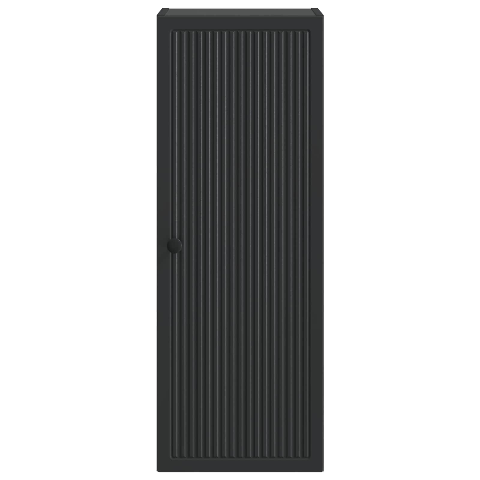 vidaXL Wall-Mounted Cabinet Black 33 x 34.5 x 90 cm Engineered Wood 4