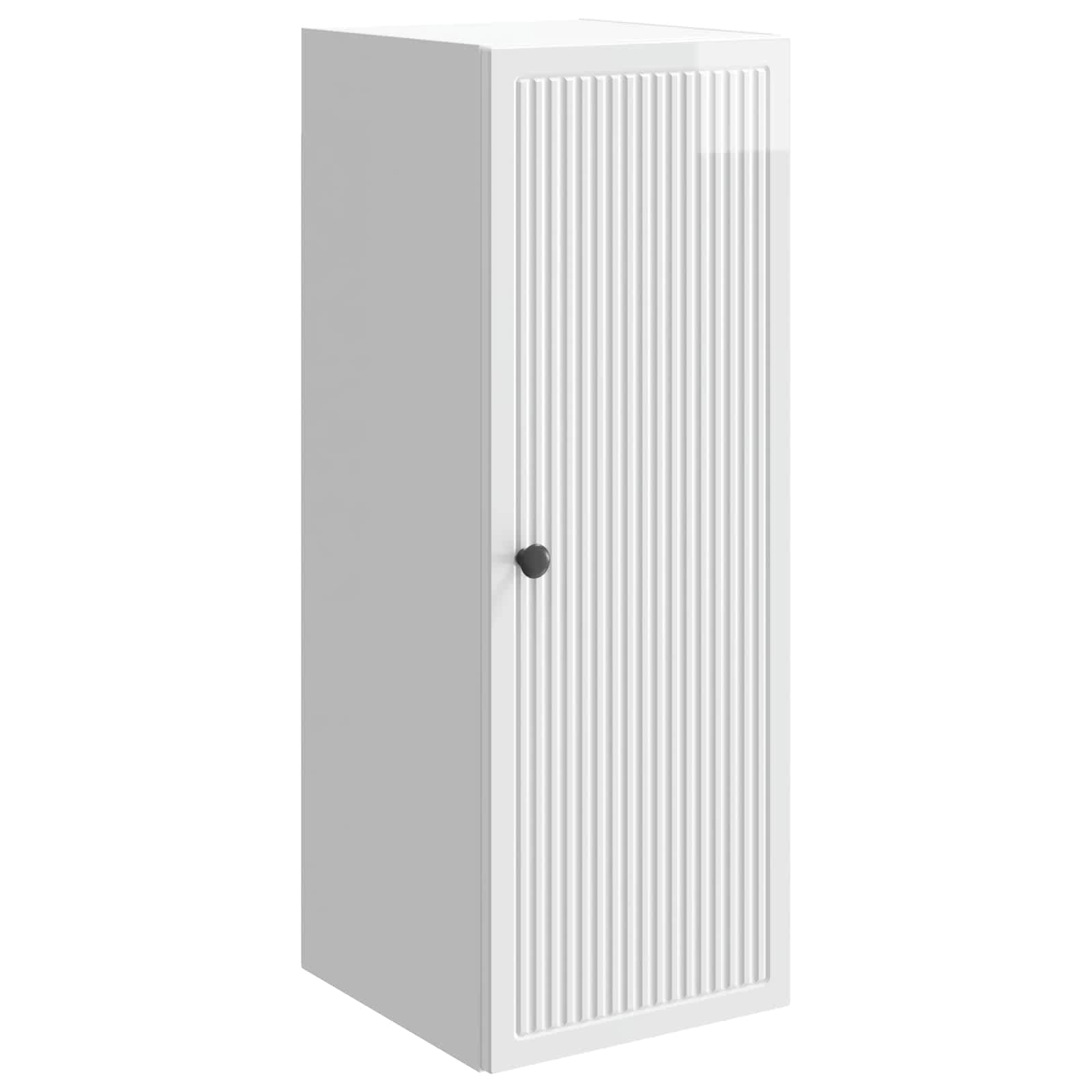 vidaXL Wall-Mounted Cabinet High Gloss White 33 x 34.5 x 90 cm 2