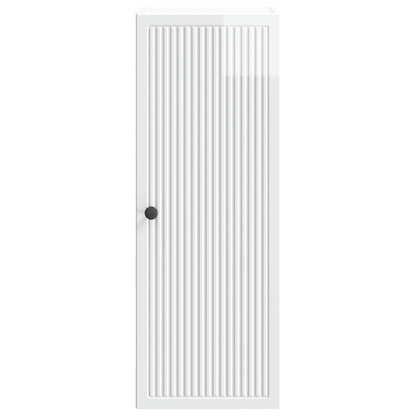 vidaXL Wall-Mounted Cabinet High Gloss White 33 x 34.5 x 90 cm 4