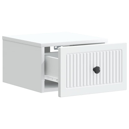 vidaXL Wall-Mounted Bedside Cabinet 2 pcs White 33 x 34.5 x 20 cm 6