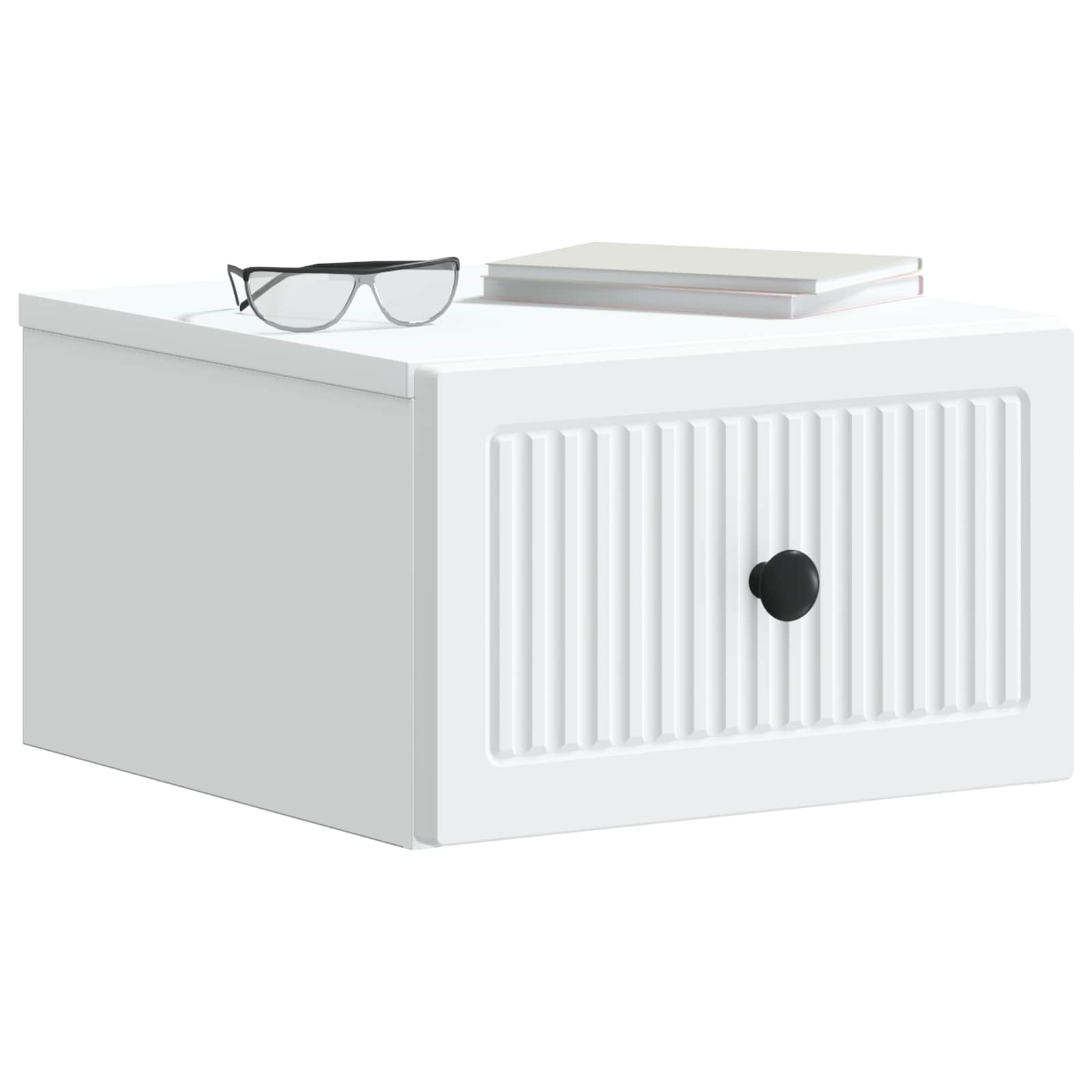 vidaXL Wall-Mounted Bedside Cabinet 2 pcs White 33 x 34.5 x 20 cm 3