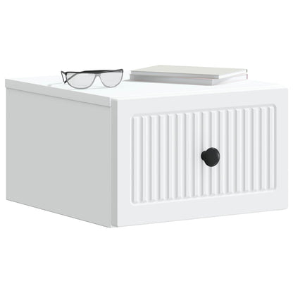 vidaXL Wall-Mounted Bedside Cabinet 2 pcs White 33 x 34.5 x 20 cm 3