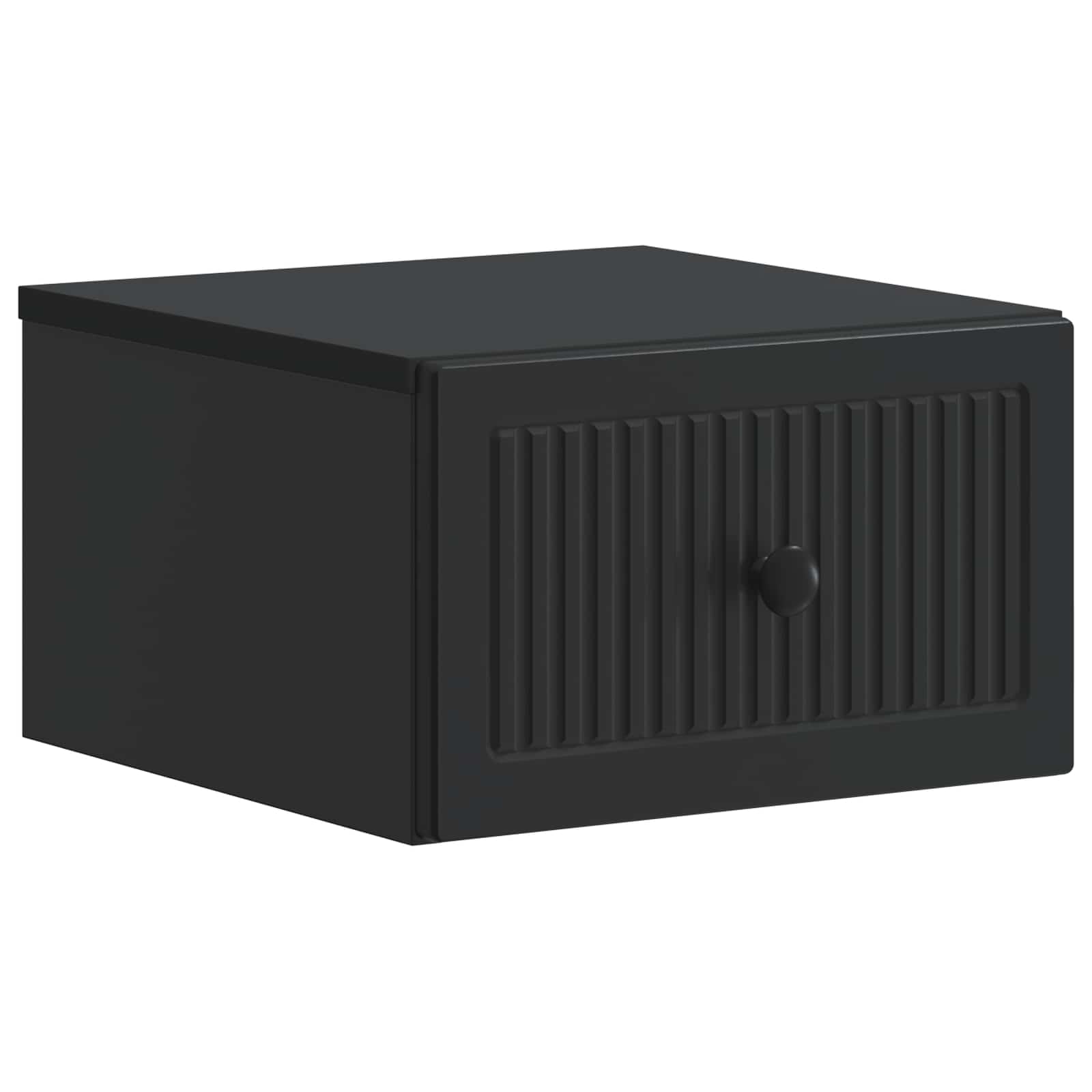 vidaXL Wall-Mounted Bedside Cabinet 2 pcs Black 33 x 34.5 x 20 cm 5
