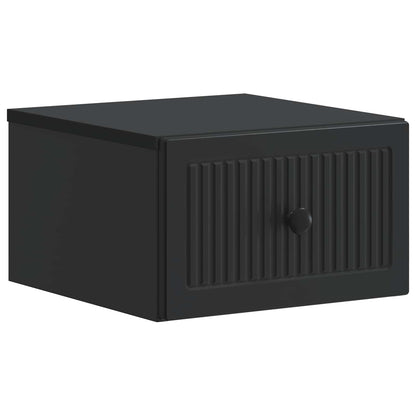 vidaXL Wall-Mounted Bedside Cabinet 2 pcs Black 33 x 34.5 x 20 cm 5