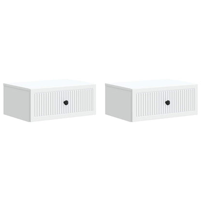 vidaXL Bedside Cabinet 2 pcs White 49 x 34.5 x 20 cm Engineered Wood 2