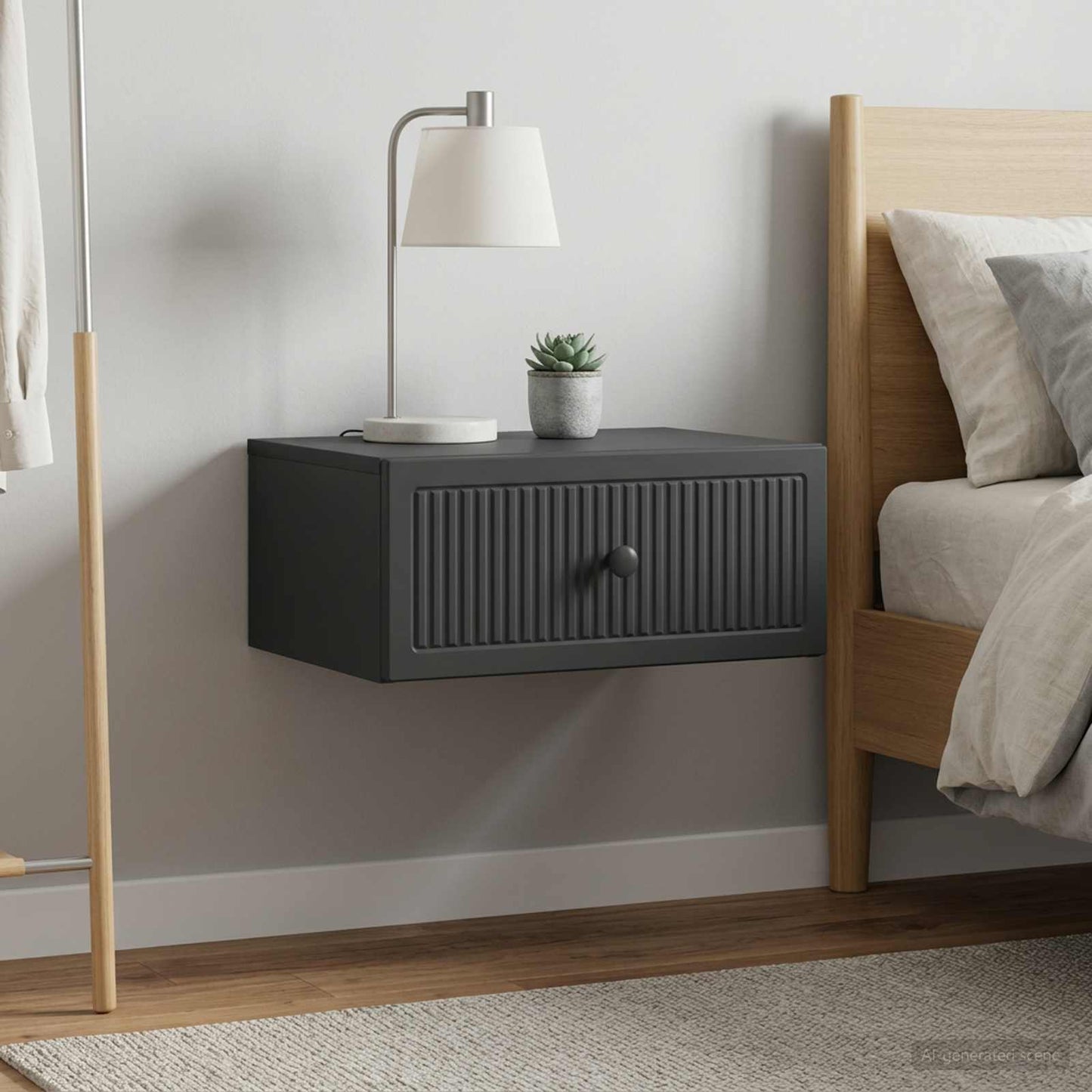 vidaXL Bedside Cabinet 2 pcs Black 49 x 34.5 x 20 cm Engineered Wood 1