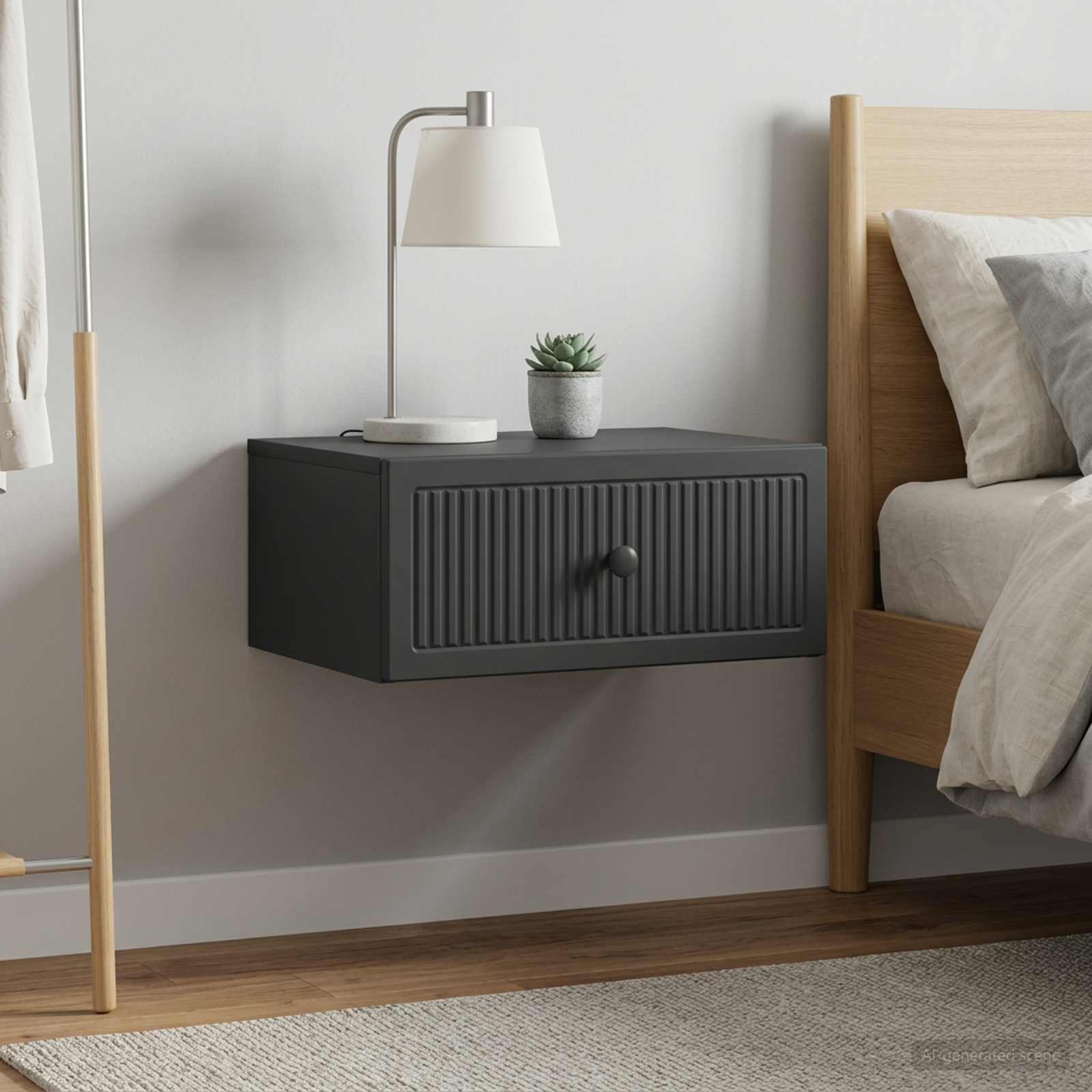 vidaXL Bedside Cabinet 2 pcs Black 49 x 34.5 x 20 cm Engineered Wood 1
