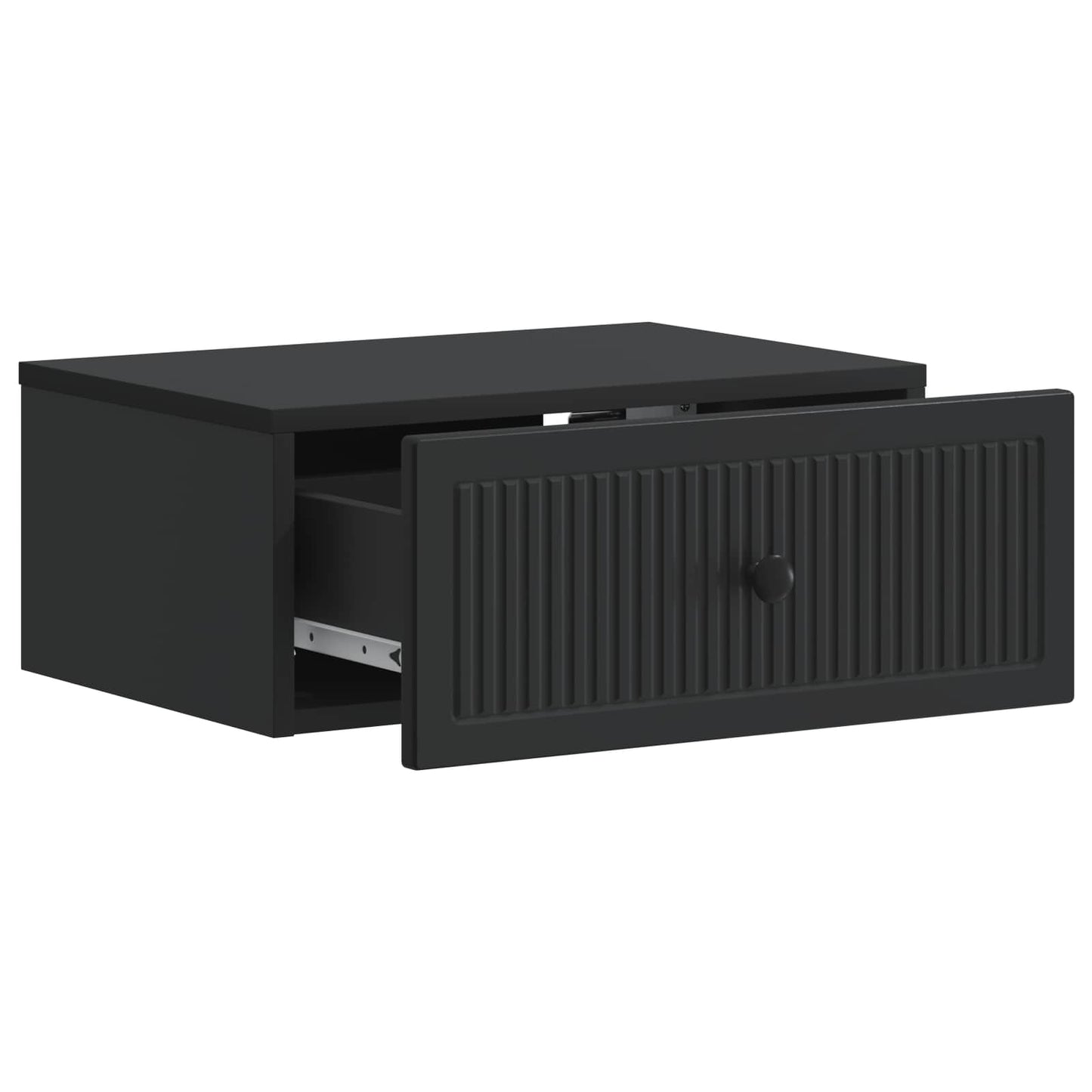 vidaXL Bedside Cabinet 2 pcs Black 49 x 34.5 x 20 cm Engineered Wood 6