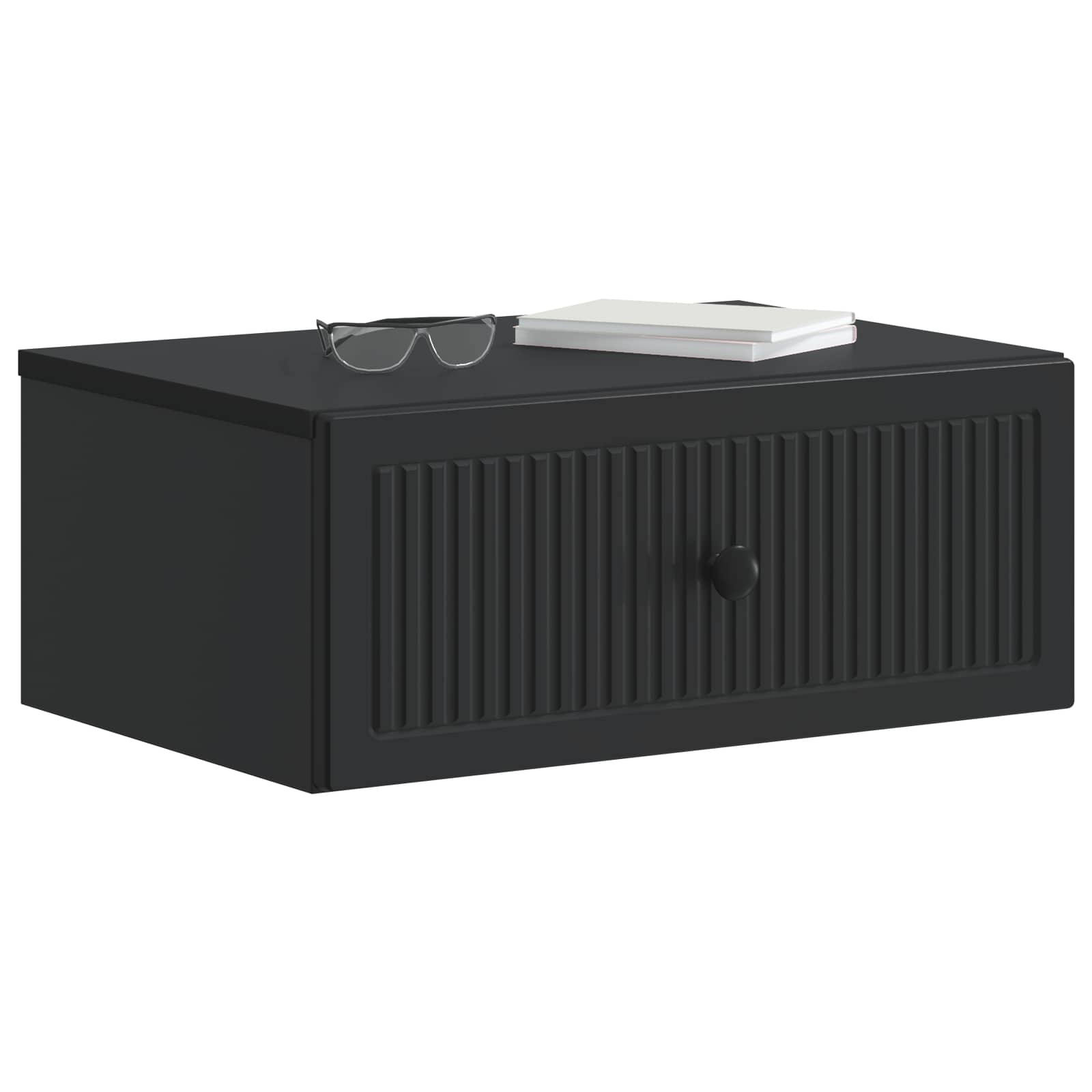 vidaXL Bedside Cabinet 2 pcs Black 49 x 34.5 x 20 cm Engineered Wood 3