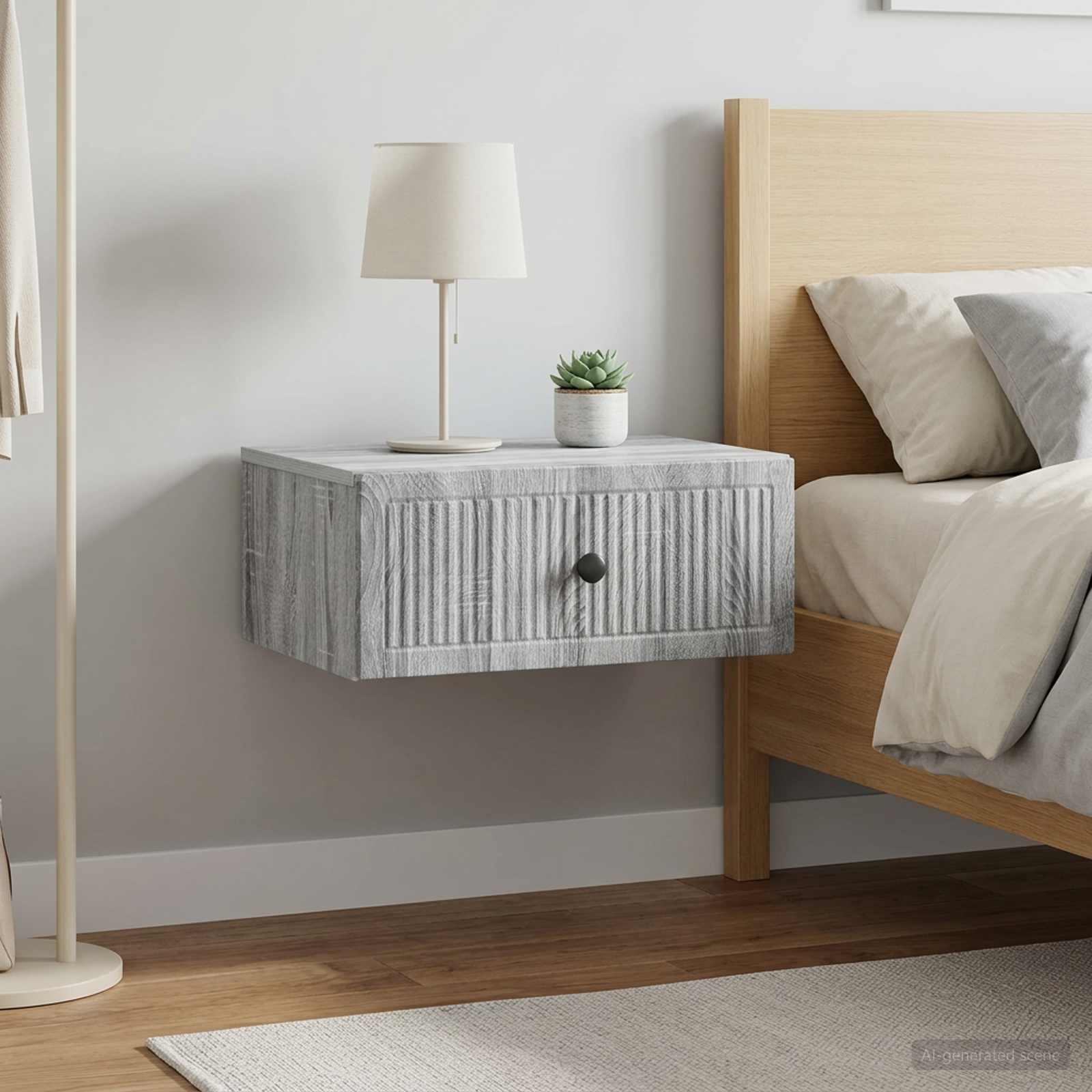 vidaXL Bedside Cabinet 2 pcs Grey Sonoma 49 x 34.5 x 20 cm 1