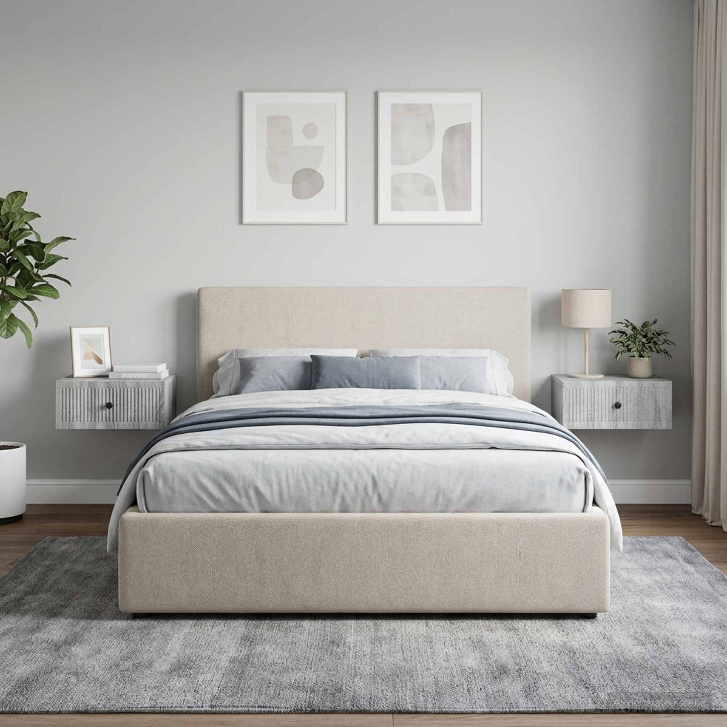 vidaXL Bedside Cabinet 2 pcs Grey Sonoma 49 x 34.5 x 20 cm 4