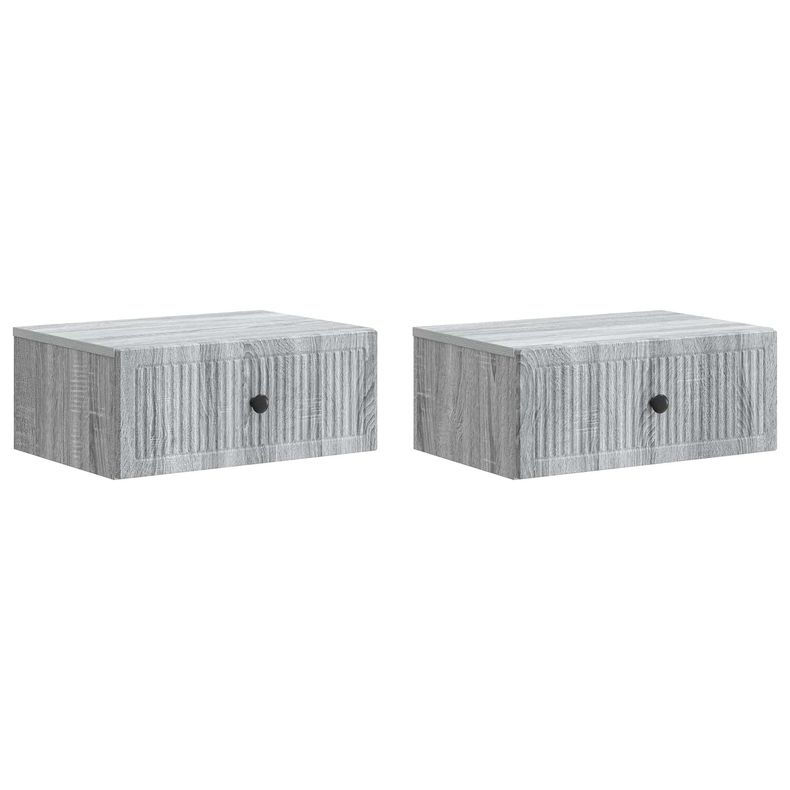 vidaXL Bedside Cabinet 2 pcs Grey Sonoma 49 x 34.5 x 20 cm 2