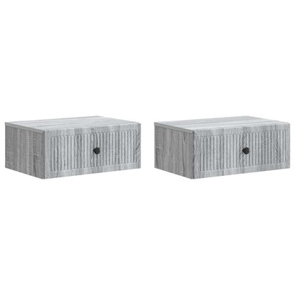 vidaXL Bedside Cabinet 2 pcs Grey Sonoma 49 x 34.5 x 20 cm 2