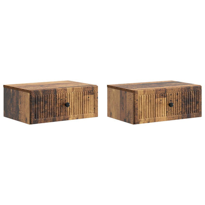 vidaXL Bedside Cabinet 2 pcs Old Wood 49 x 34.5 x 20 cm 2